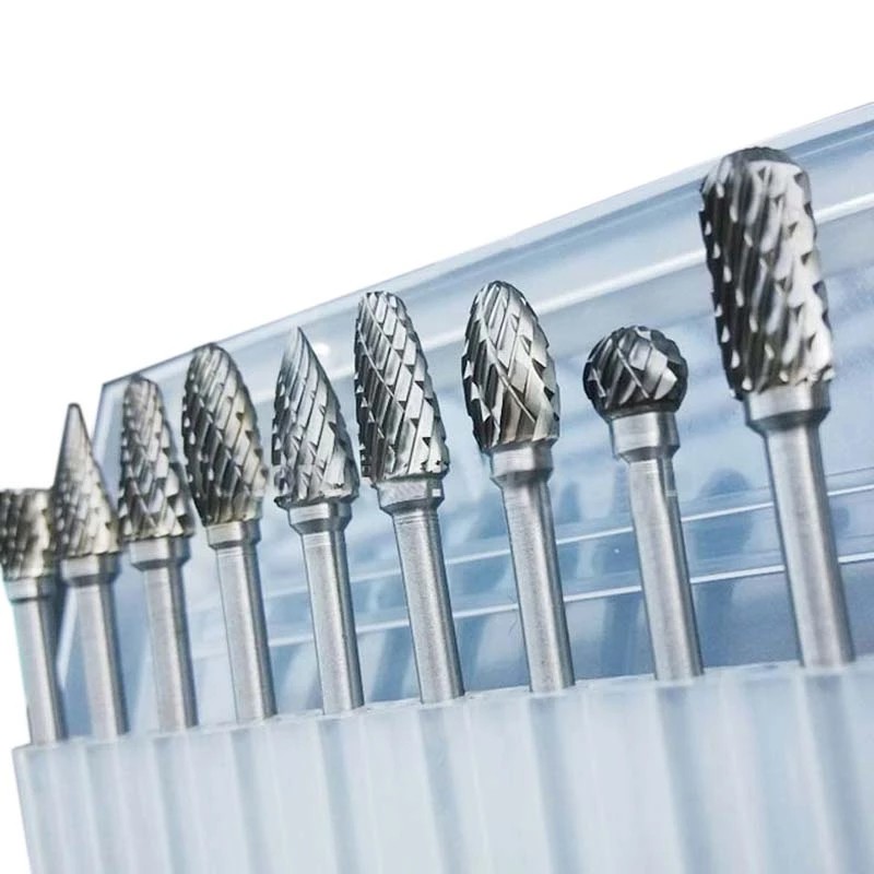 10pcs Tungsten Mill Head Tungsten Steel Tungsten Carbide Bits Sets Mini Drill Bit Diamond Burs Material Tungstenio Dremel Accessories