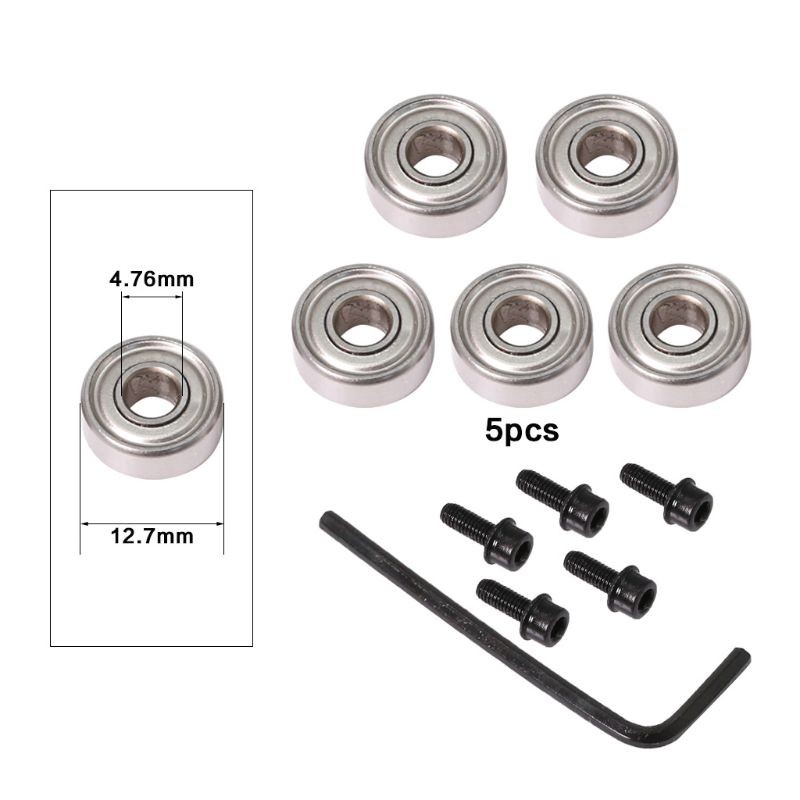 Durable steel bearing accessory kit, suitable for milling cutter heads and stem, 9 styles