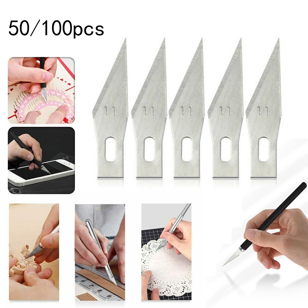 50/100pcs X Blades for X-acto Exacto Tool SK5 Graver Hobby Multi Style Tool Craft Cutting Tools Rubber Seal Metal Blades Sets