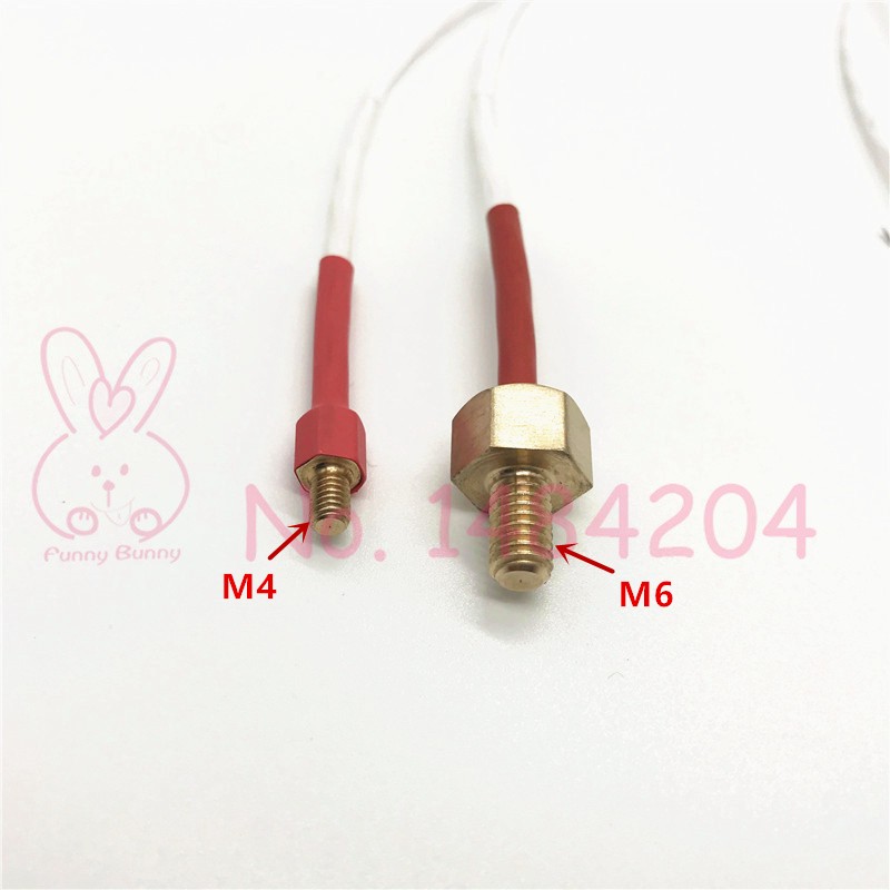 High Precision PT100 Temperature Sensor Class A RTD Probe M4 Brass Screw Thread 6mm 3-Core FEP Wire 750mm for Coffee Machine