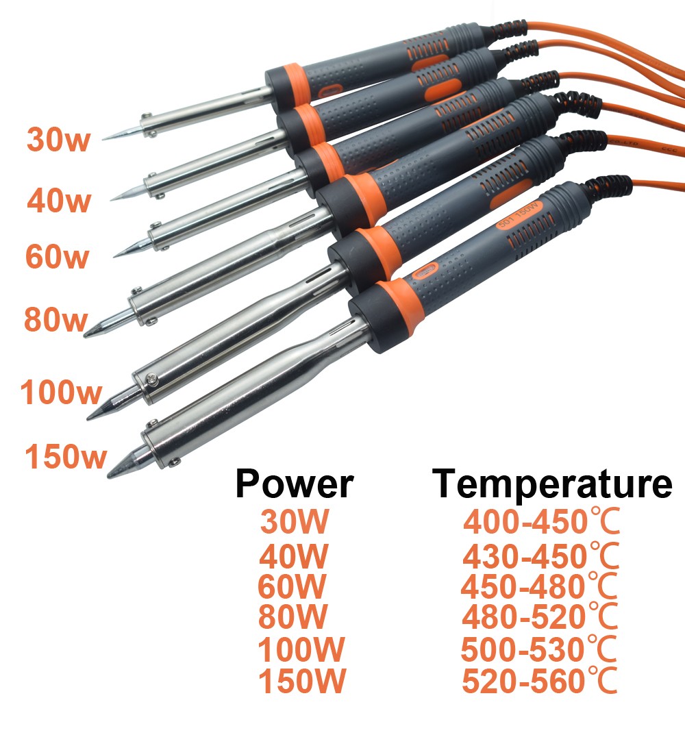 1pc 220V Eruntop 30W 40W 60W 80W 100W 150W External Heating High Power Electric Soldering Iron