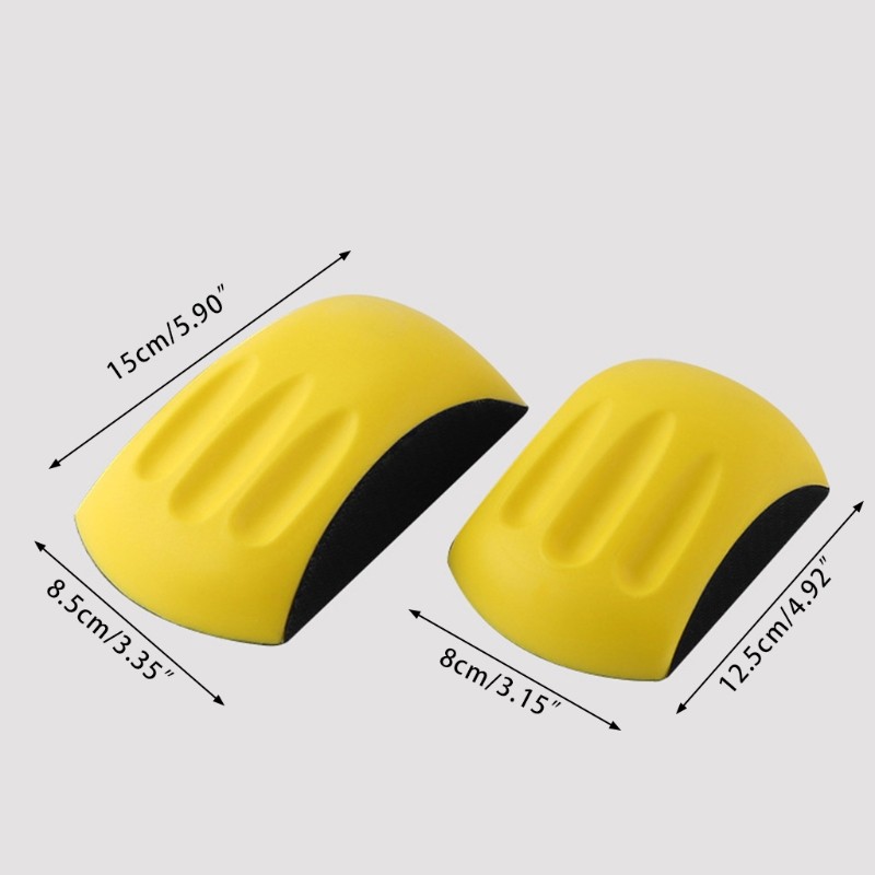 Durable Hand Pad Sanding Blocks 5'' 6'' Hook and Loop Sandpaper Disc Polishing Pad Wood Furniture Craft Home Grinding