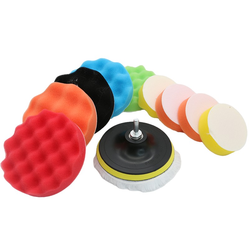 Car Foam Drill Polishing Pad Kit Buffing Sponge Pads Drill Set Power Tool Headlight Wheel Polisher Polimento Pad Polisseurs