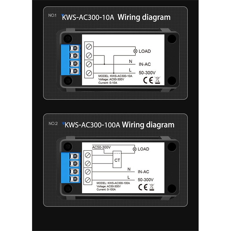 KWS-AC300 100A مقياس طاقة رقمي الفولتميتر مقياس التيار الكهربائي Wattmeter KWS السلطة مقياس الطاقة عداد كهربائي مع وظيفة إعادة تعيين