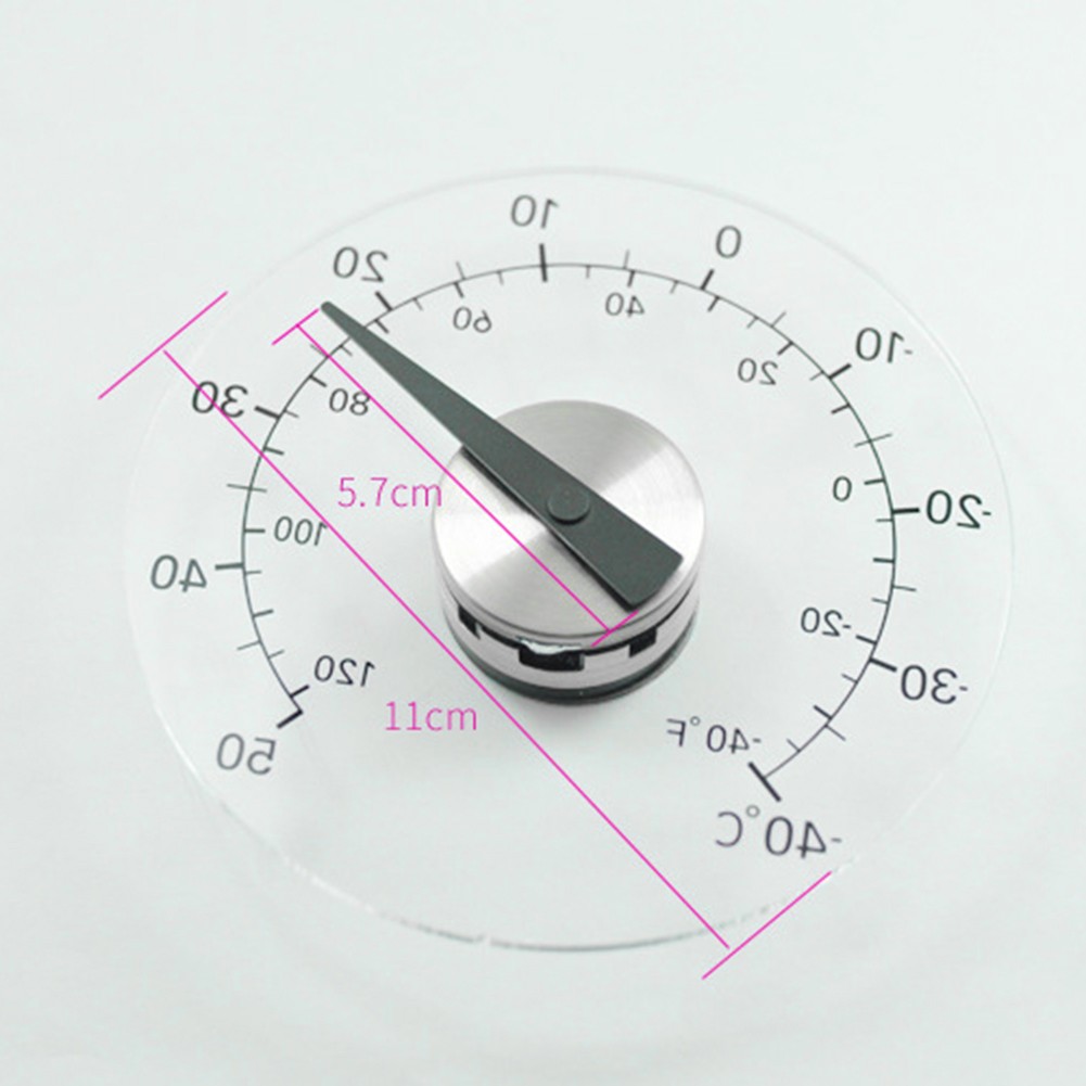 Thermometer Fahrenheit Celsius Round Self-Adhesive Window Thermometer Outdoor Temperature Indicator Outdoor Home Tool