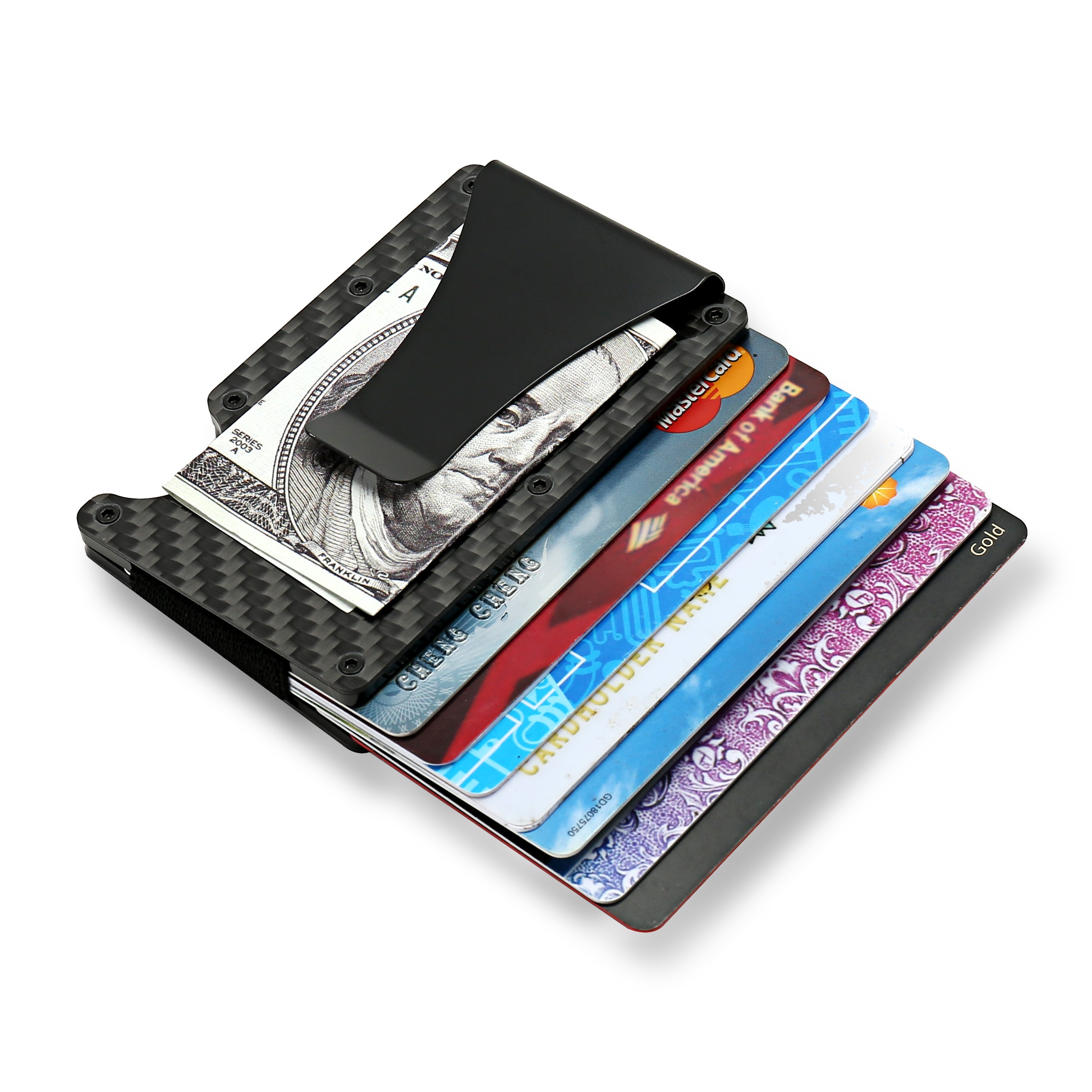 DIENQI RFID Metal Credit Card Holder Men Tactical Lanyards id Badge Holder Credit Card Case Smart Small Size Wallet