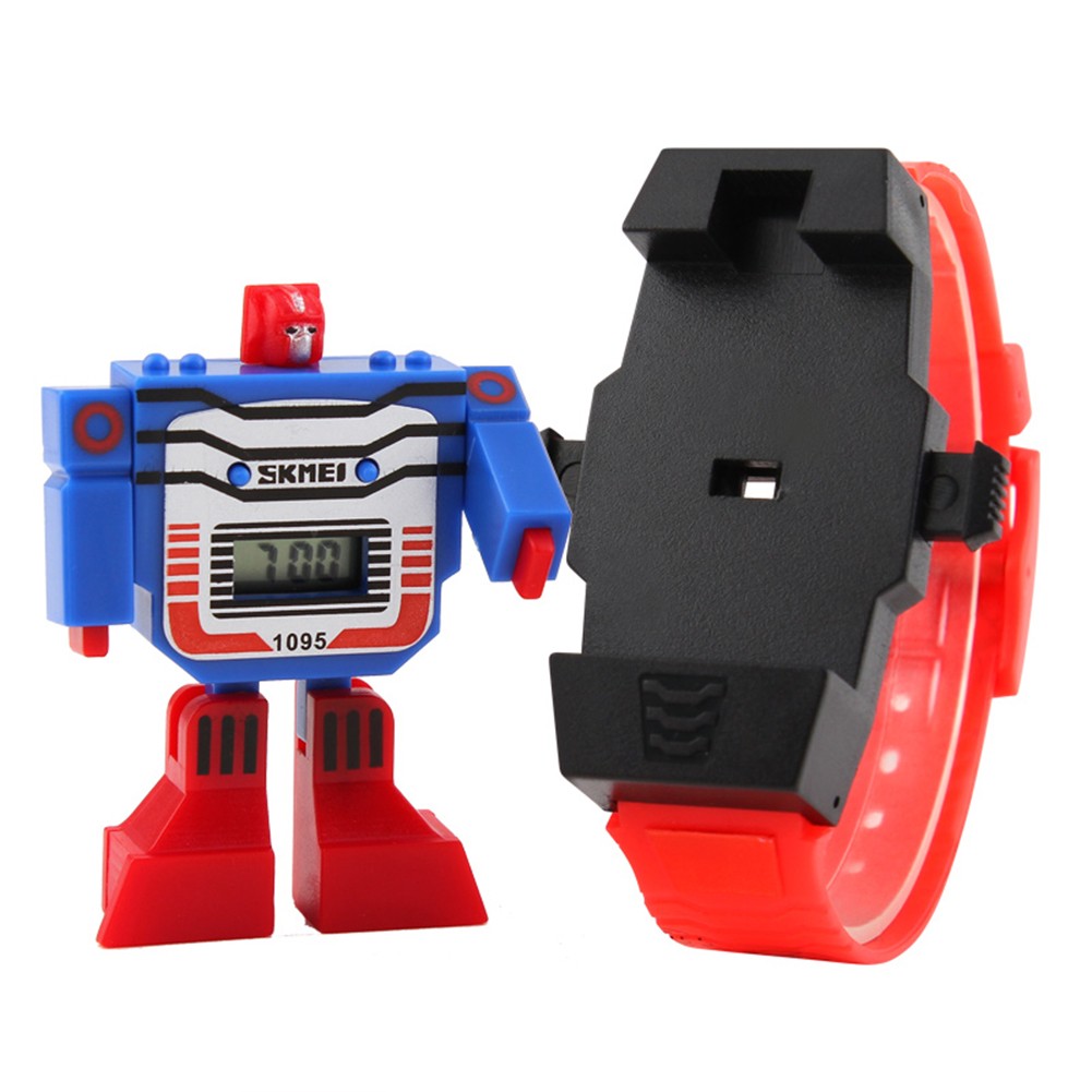 SKMEI 1095 Children's Wristwatch Kids Boy Detachable Digital Watch Robot Deformation Toy