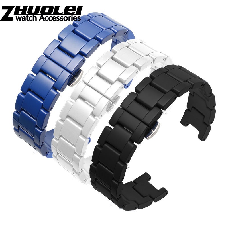 High quality ceramic bracelet for GC watches, ceramic serrated bracelet, fashion