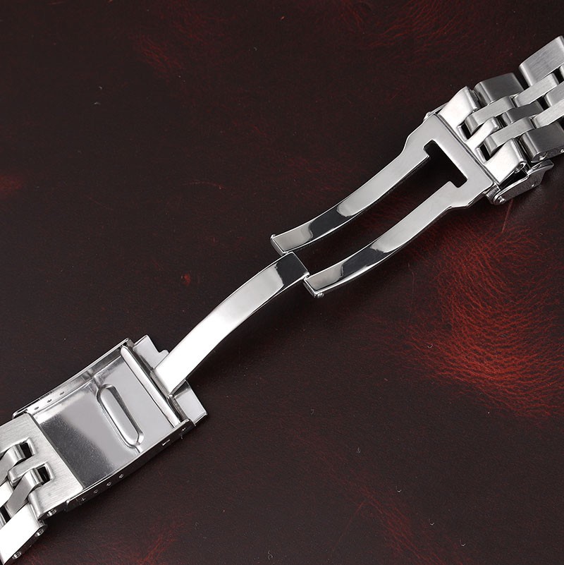 18 20mm 22mm High Quality Stainless Watchband for Breitling Watch Strap Silver Gold Men Bracelet Push Button Hidden Clasp