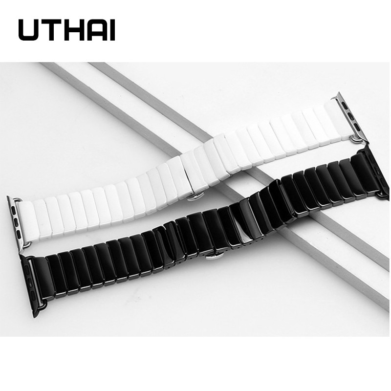 U Thai C03 Ceramic 20/22/24mm Watch Strap Strap for Samsung Watch High Quality Ceramic Strap for Apple Watch 1/2/3/4/5