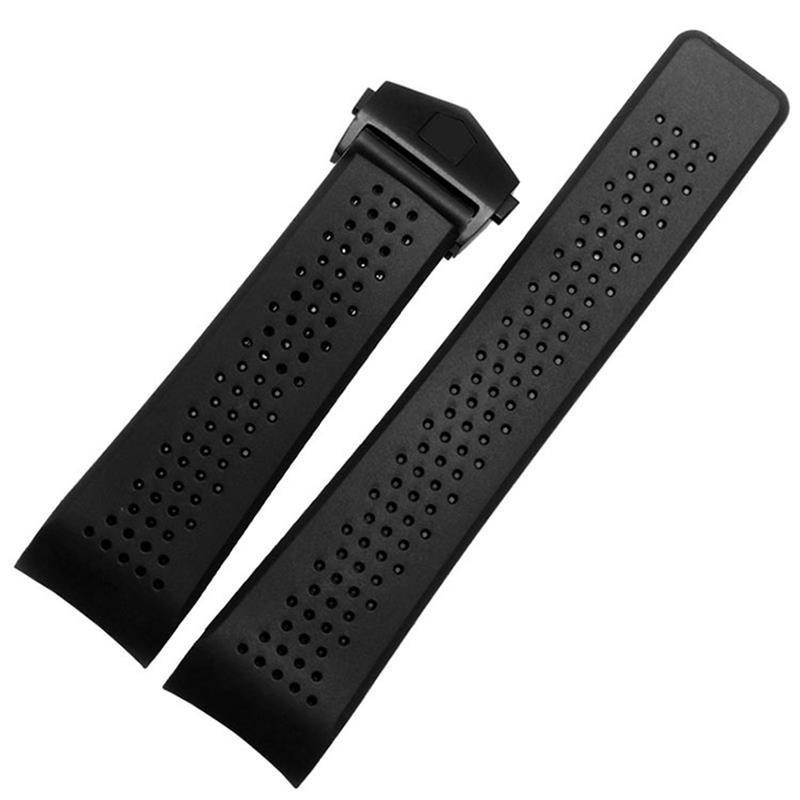 Breathable Wrist Straps, Elastic, With Stainless Steel Deployment Buckle, For Swimming, 22mm, 24mm