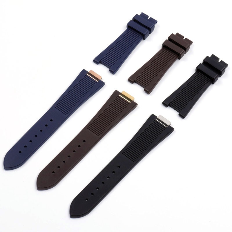 Durable 25mm Silicone Rubber Watches for Patek PP 5711/5712G Watch Strap Gray Waterproof Strap Wristband