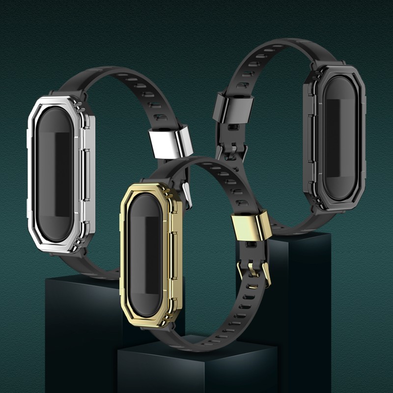 Full Cover Strap For Xiaomi Mi Band 5/mi Band 6 Smartwatch Silicone Strap Accessories Adjustable Wrist Straps For Mi Band 4/5/6