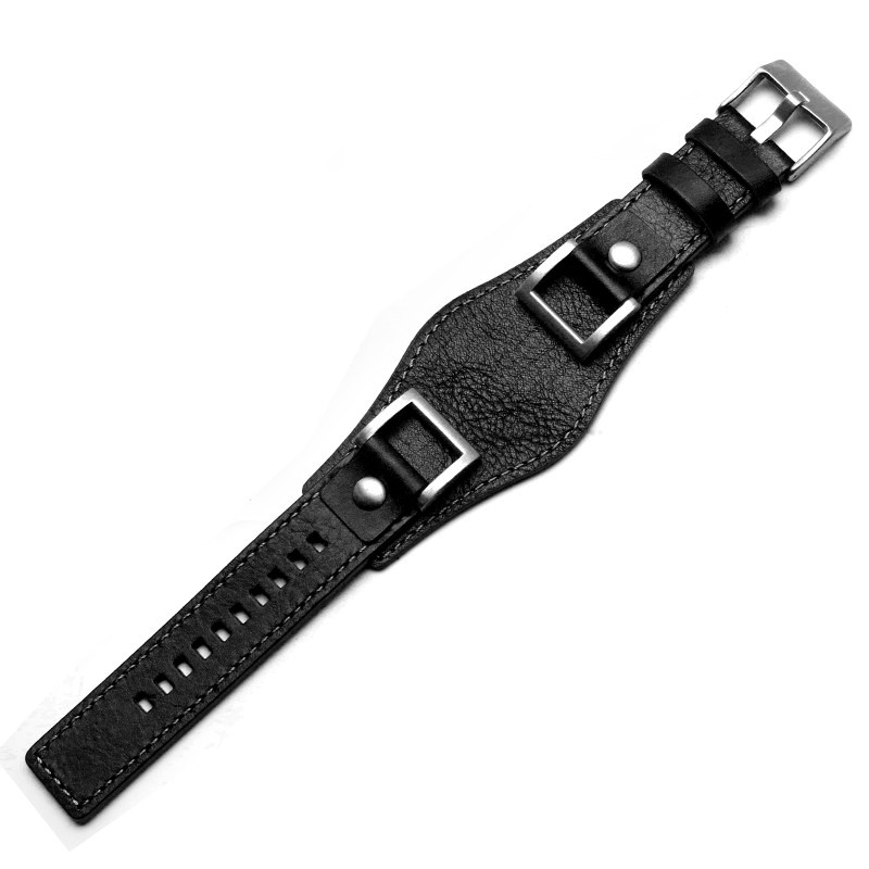 New design for Fossil JR1401 JR1156 JR1157 24mm luxury genuine leather strap tray gato watchband for men steel buckle strap