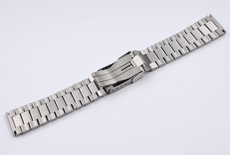 22mm Stainless Steel Watchband Sport Bracelet Flat End Double Push Button Deployment Clasp Replacement Metal Strap For Tag Heuer