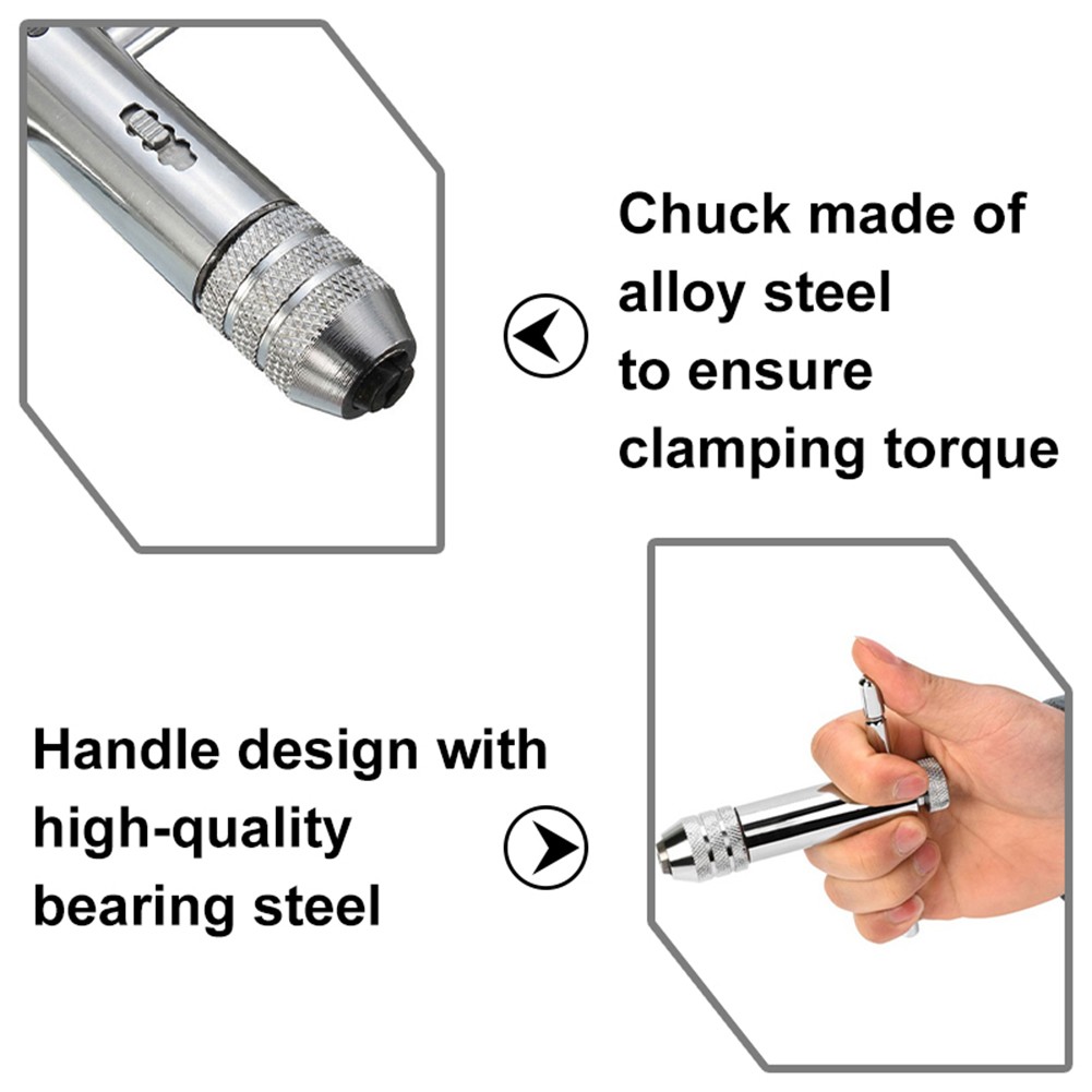 Adjustable Ratchet Tap Drill Wrench T-Handle M3-M8 Lathe Screw Thread Extractor Holder Spanner Metric Screw Hand Hardware