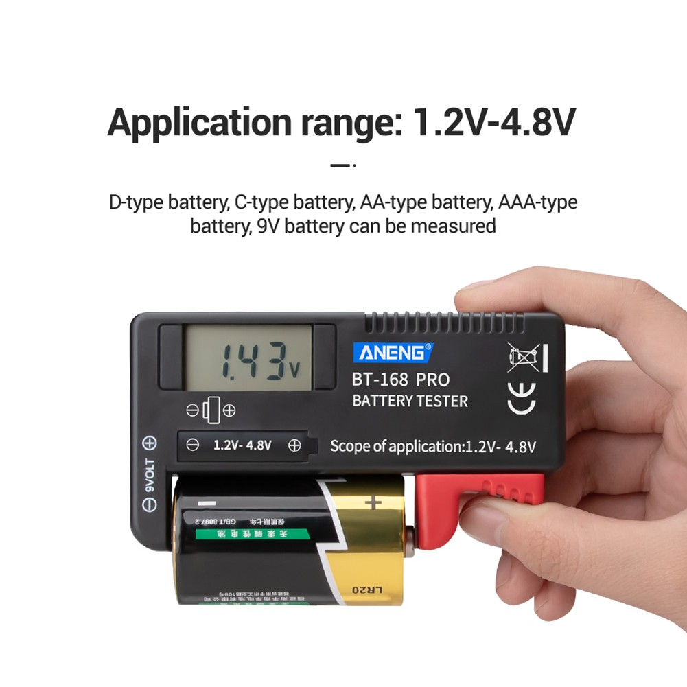 ANENG BT-168 PRO Battery Tester Digital Display Type Test Checker Battery Battery Capacity Diagnostic Universal Test Tools