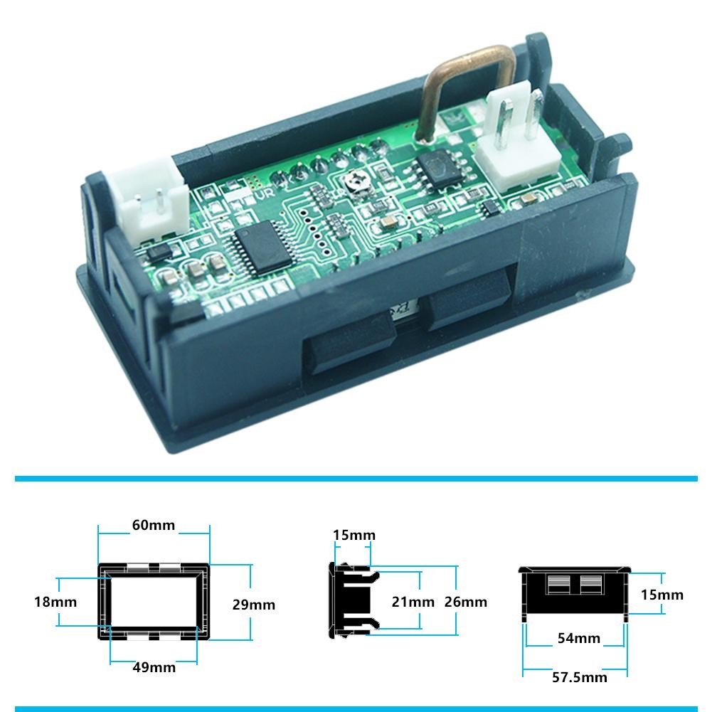 4 Digits High Accuracy 4-30V 0-10A/50A/100A Voltmeter Ammeter Dual LED Digital Display Ampere Volt Merter Meter Panel