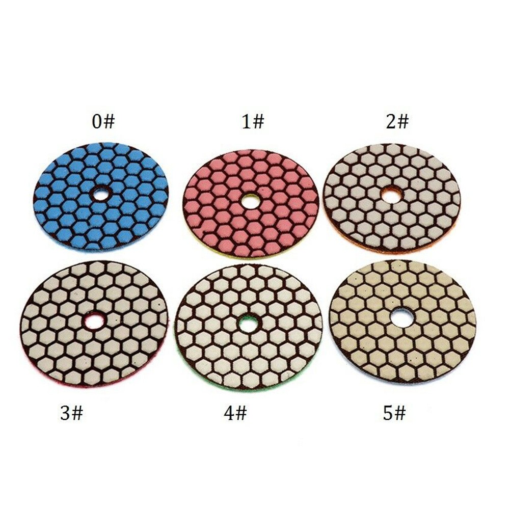 1/7pcs diamond polishing pads kit 4 inch 100mm wet/dry for granite stone concrete marble polishing use grinding discs set