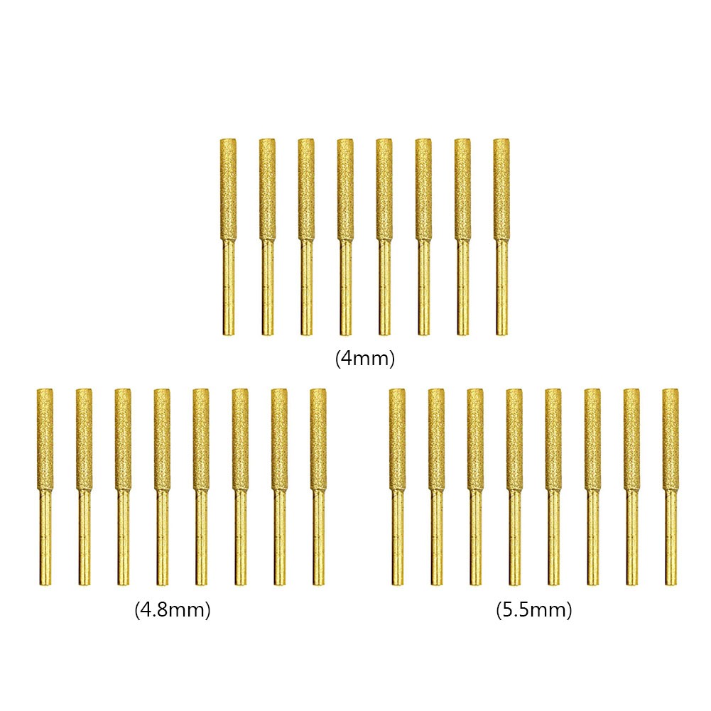 8Pcs Chainsaw Bits Titanium Plated Diamond Coated Cylindrical Burr Sharpener High Hardness Electric Chainsaw Sharpening