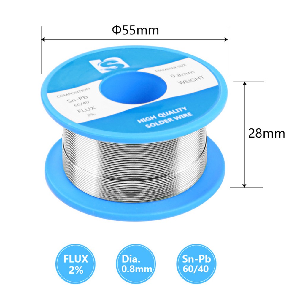 60/40 50g 0.8mm High Purity Soldering Wire Roll Low Melting Point Soldering Core Tin Welding Wire Repair Tools