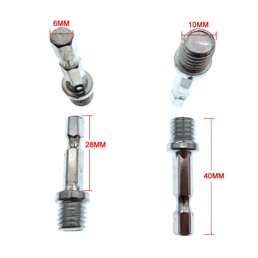 1/2/5pcs 1/4 Hexagon Connecting Rod Adapter Drill Chuck M10 Polishing Disc Connection Hexagon Connecting Rod