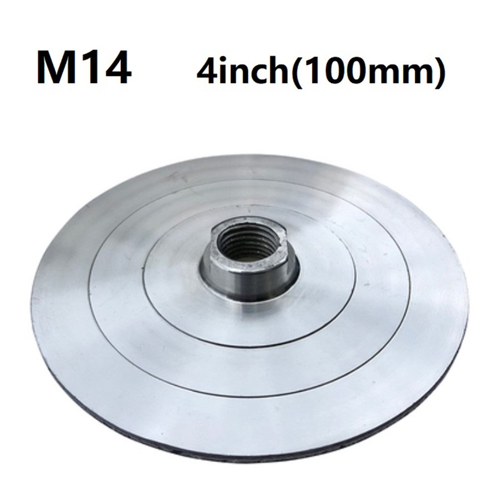 4" 1pc backer pad for diamond polishing pad aluminum based support holder M14 5/8-11 polish wheel holder pad