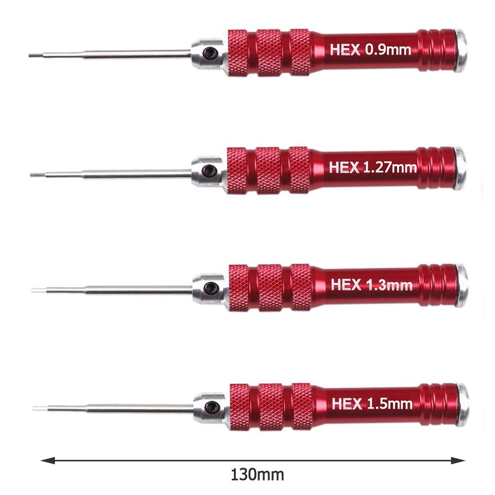 HSS Red Handle Hex Screwdriver Tool Set for RC Helicopter Drone Airplane Model Metal Repair Tools