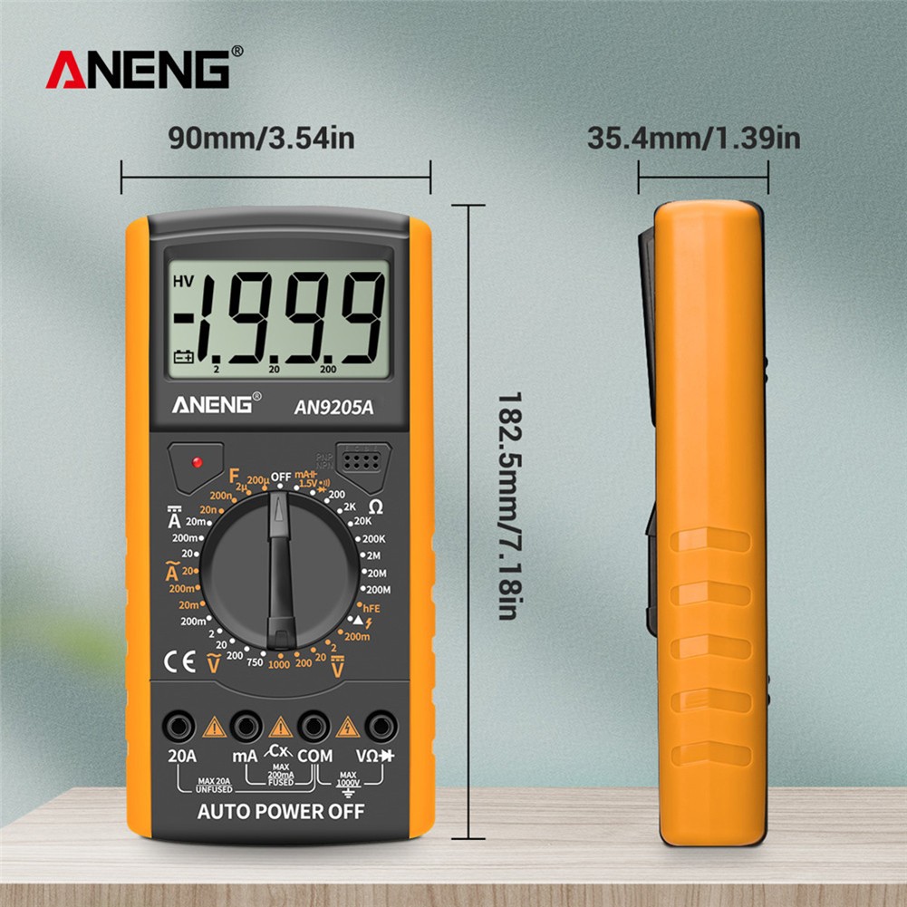 ANENG Digital Multi Capacitance Current Tester Voltmeter Ammeter Multifunctional Digital Meter Energy Energy 18x9x3.5cm Pro