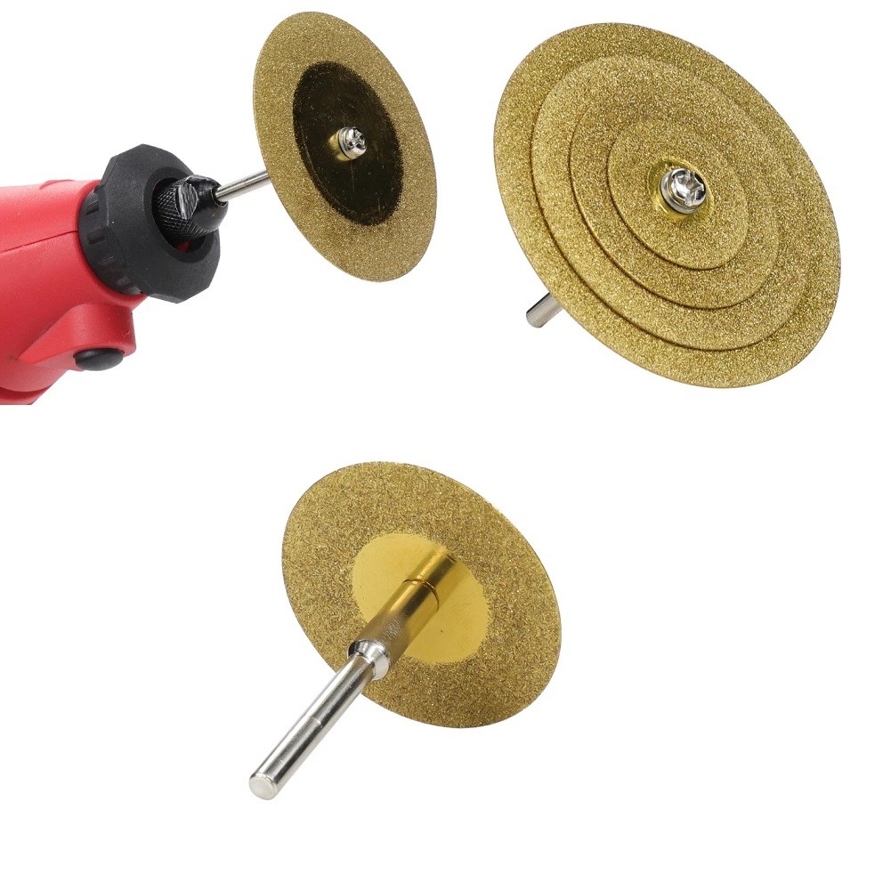5pcs 20/30/40/50mm Diamond Cutting Discs + 1 Connecting Rod Dremel Accessories Abrasive Rotary Tool Metal Cutting