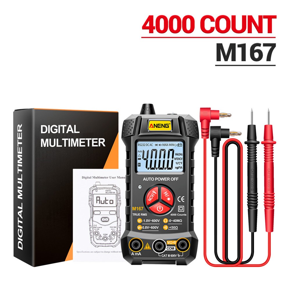 ANENG Digital Multimeter 4000 Count Tester AC DC Voltage Current Test Gauge Meter Electrical Resistance Detector Handheld Tool