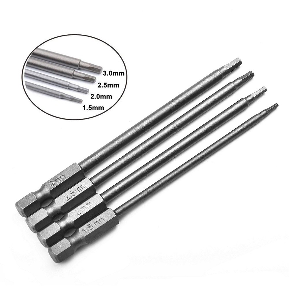 4pcs hex head wrench drill bits set screwdriver bit tips magnetic hex key screwdriver socket bit set