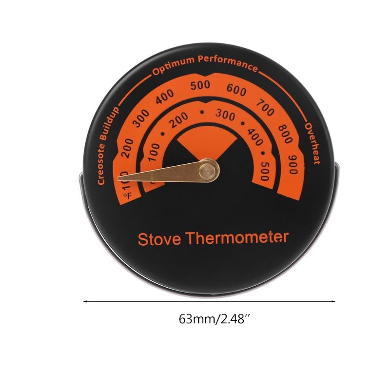 Alloy Magnetic Stove Chimney Tube Thermometer - Temperature Gauge for Wood Stove