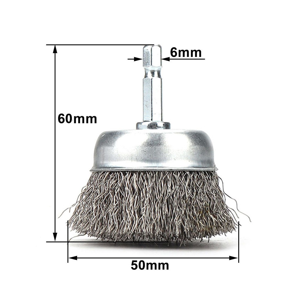 50mm 2 Inch Steel Wire Wheel Brush Dremel Rotary Tools For Drill Dremel Tools Metal Rust Removal Polishing 1pcs Drill Brushes