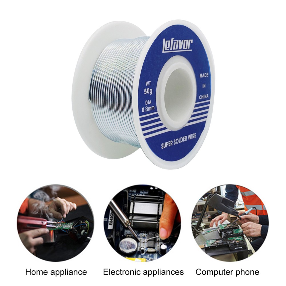 Soldering Solder Wire Roll 0.8/1mm Rosin Core Soldering Melt Low Melting Point Household Tin Wire