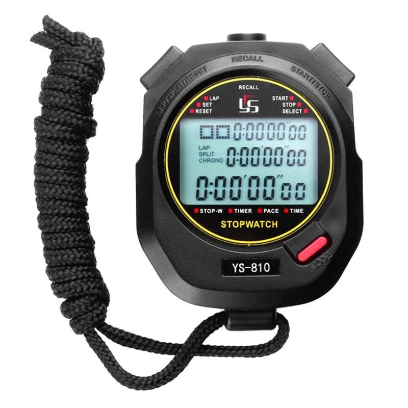 Professional digital stopwatch timer multifunctional portable training timer portable outdoor sports running stopwatch chronograph