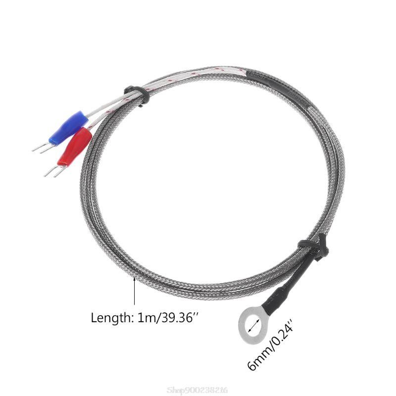 E06A 6mm Hole Washer K Type Thermocouple Temperature Sensor Probe 1m Cable For Industrial Temperature Controller