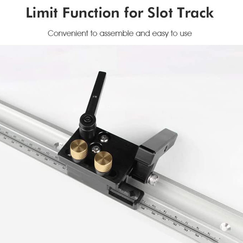 45 Waterfall T Track With Gauge T-tracks Slot Miter Track 300-800mm Aluminum DIY Table Saw Woodworking Workbench Table DIY Tools