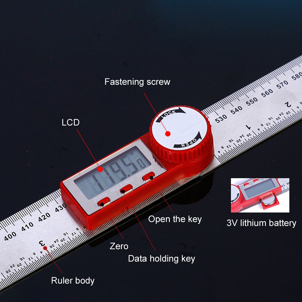 digital protractor angle ruler 300mm 12 inch angle finder meter inclinometer goniometer electronic protractor