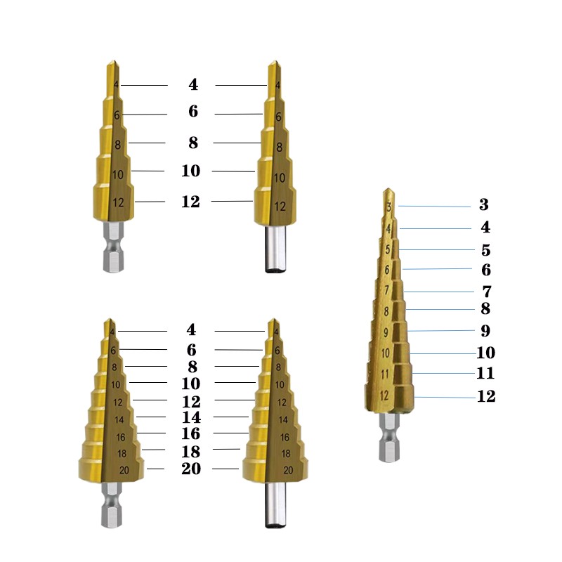 High Speed ​​Steel Drill Bit Professional Tools Hole Saw Sets Set Of Drills For Metal Woodworking Power Tools HSS Step Drill