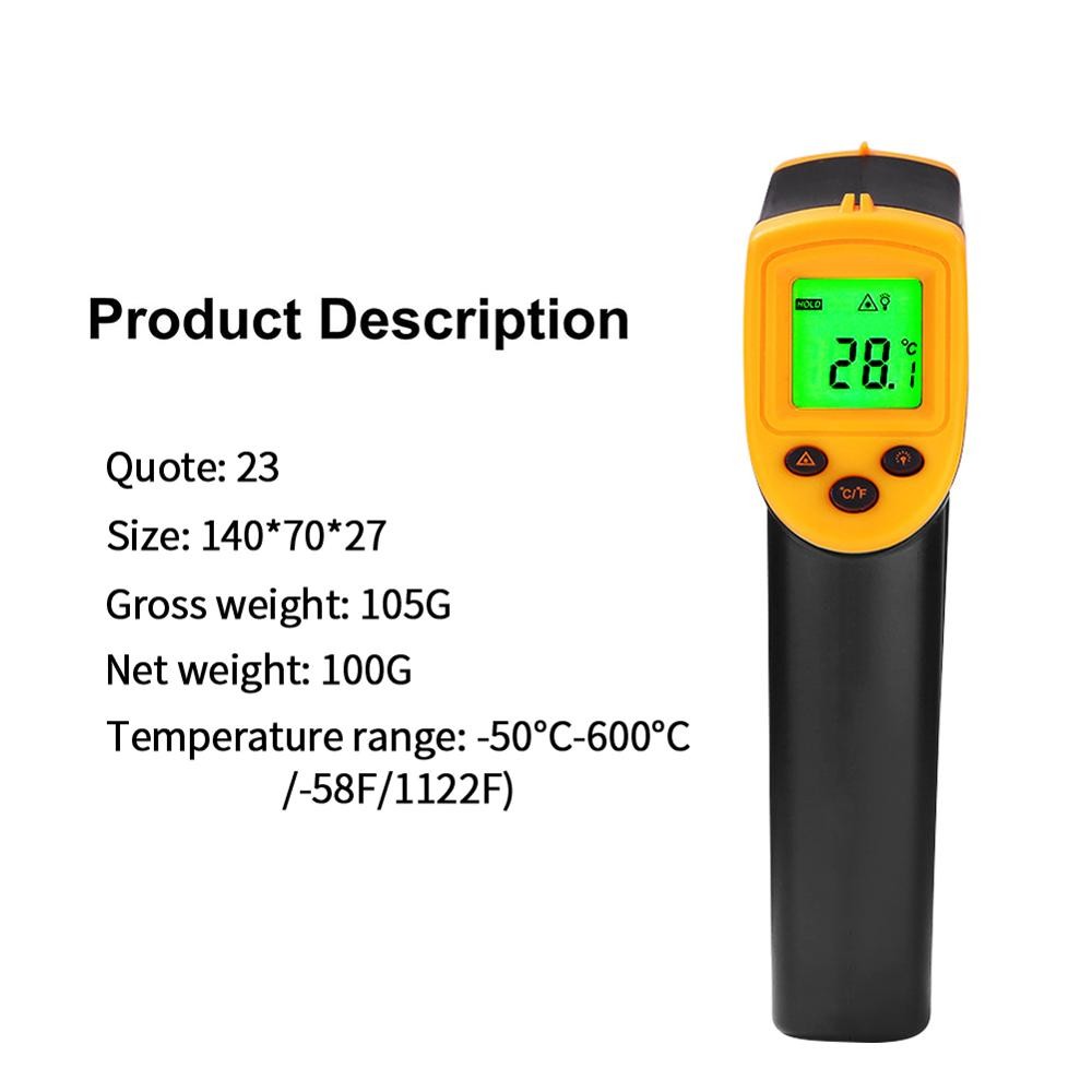 Digital infrared thermometer non-contact laser thermometer thermometer imaging hygrometer IR termometro LCD thermometer