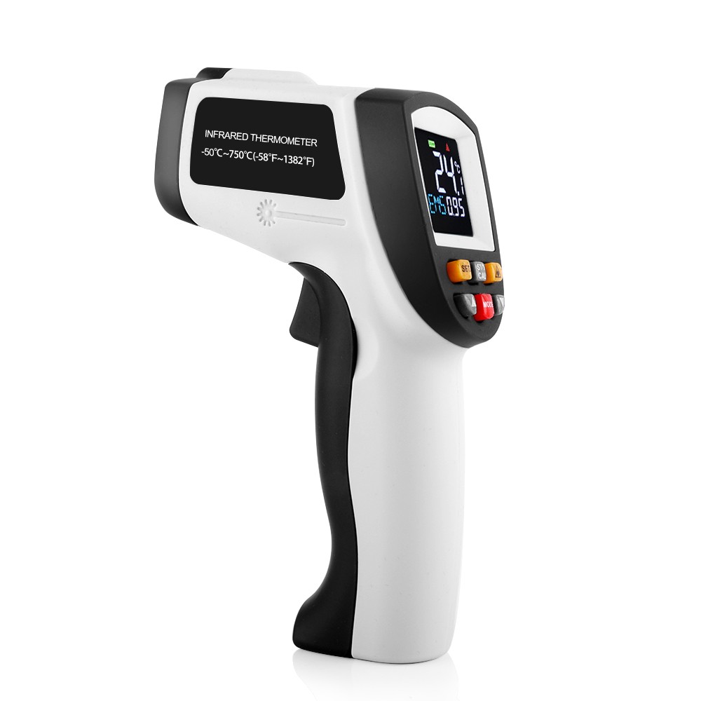 DZYTEK Non-contact Digital Infrared Laser Thermometer Gun High Low Temperature Alarm -58℃~1382℃ Thermometer