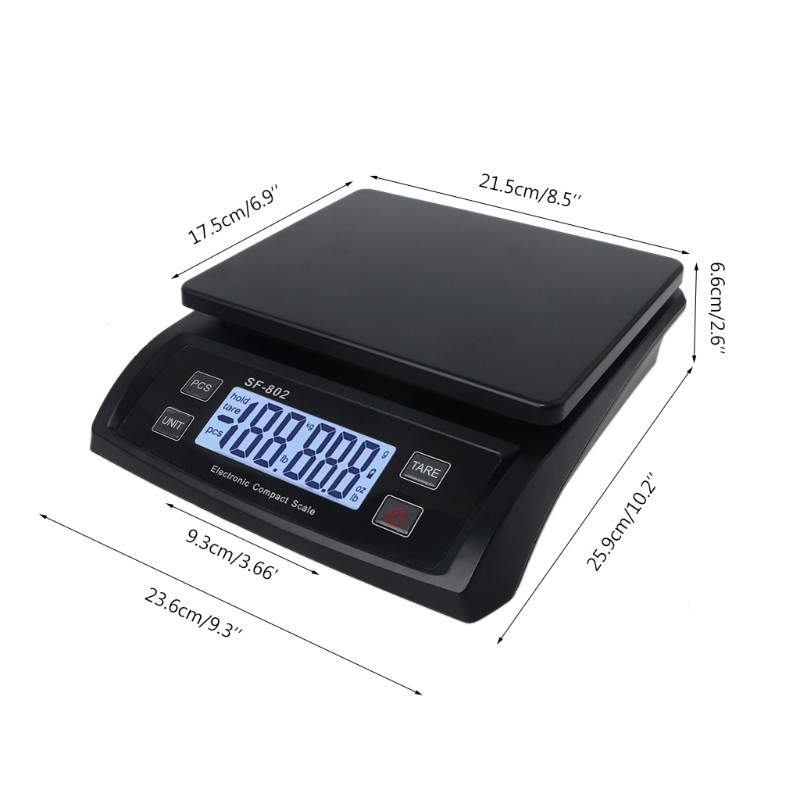 50LB Digital Postal Scale 6 Units Shipping Scale 66lb / 0.1oz Postal Weight Scale with Hold and Postal Tare Function