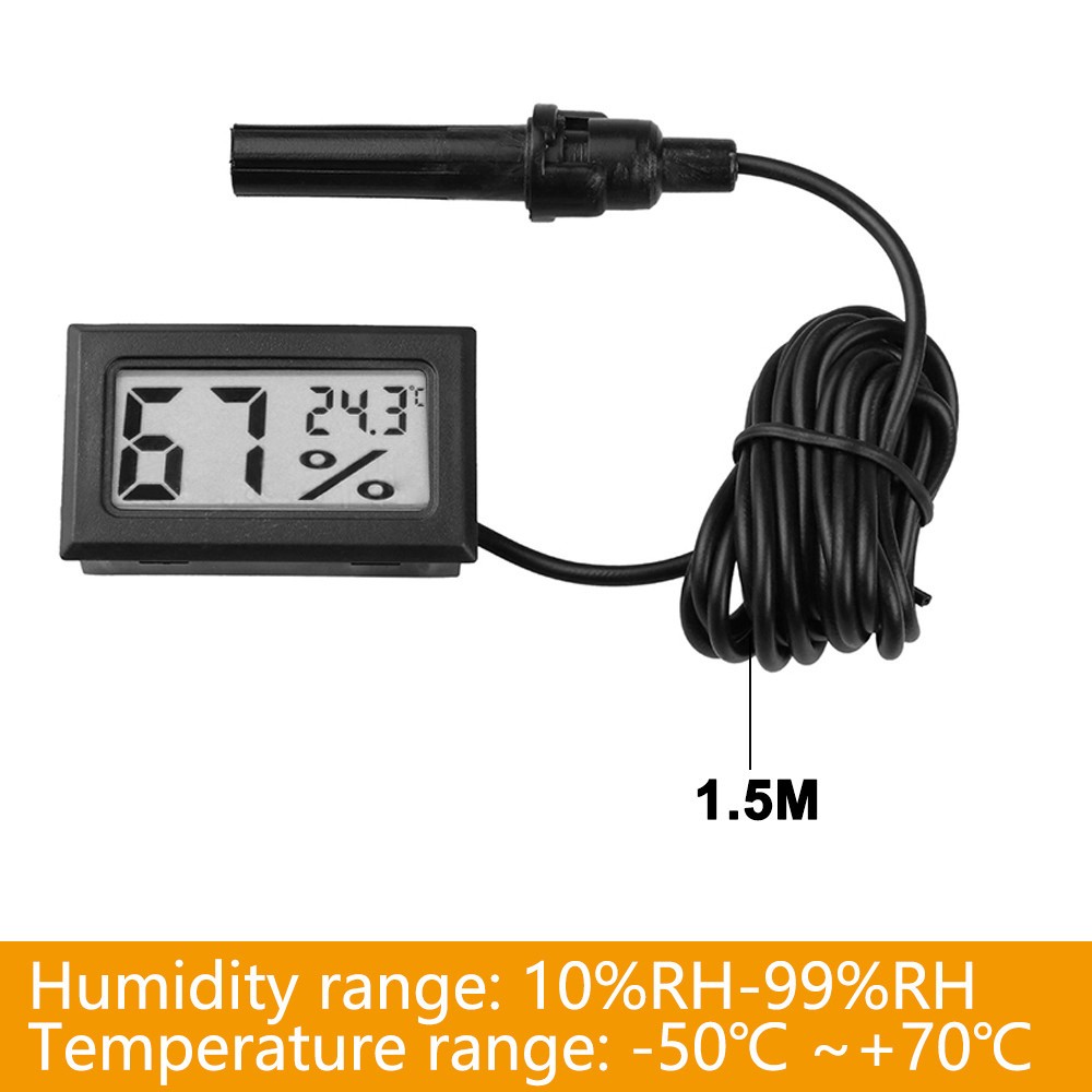 Mini Temperature Sensor Digital LCD Thermometer Hygrometer Indoor Waterproof Thermometer Meter