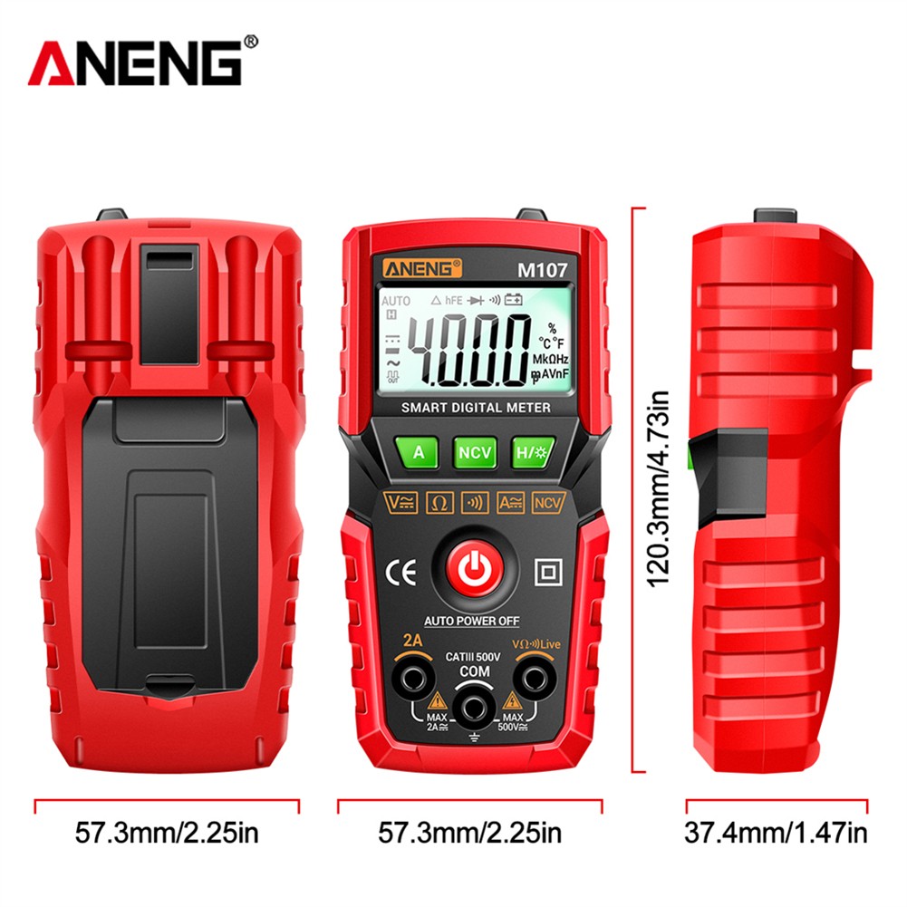 ANENG High Accuracy 4000 Counts Smart Digital Multimeter Resistance NCV Tester Capacitance Diode Current Voltage Tester