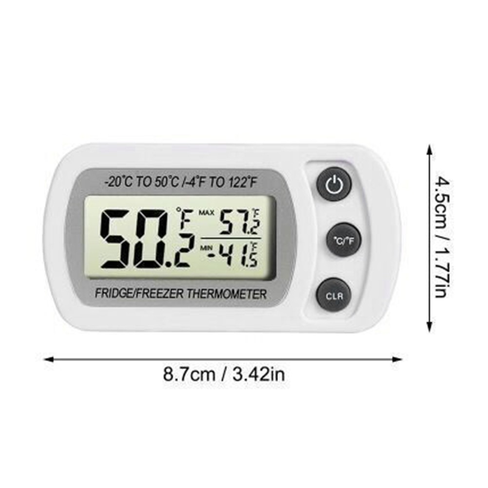 Convenient Digital Refrigerator Thermometer Refrigerator Freezer High Accuracy Electronic Thermometer Alarm With Magnetic Hook Detector