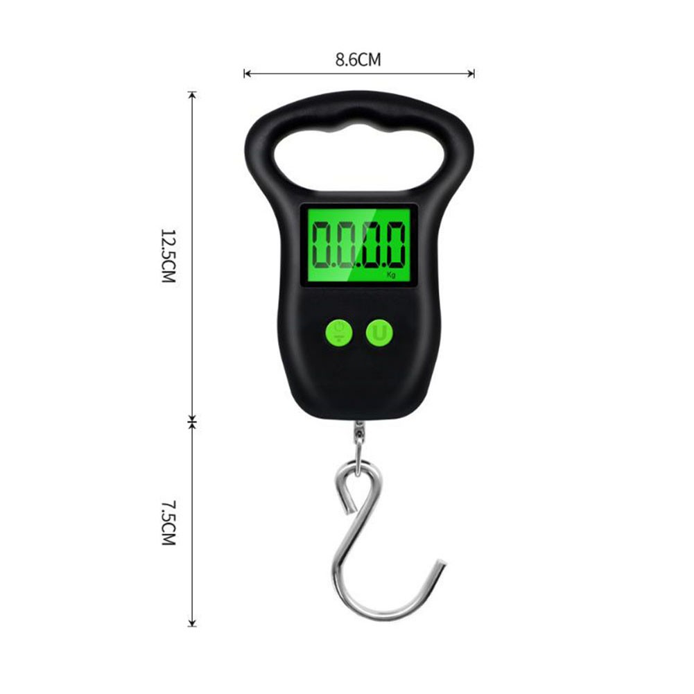 Portable 50kg Hanging Scale with Backlight Electronic Fishing Weights Pocket Digital Fishing Scales Luggage Kitchen Weight