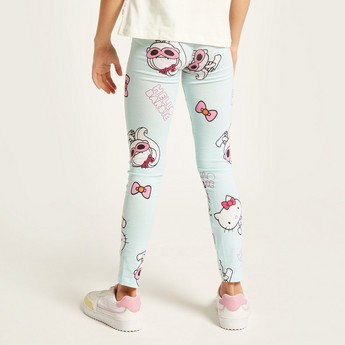 Sanrio Hello Kitty Print Leggings with Elasticated Waistband - Set of 2