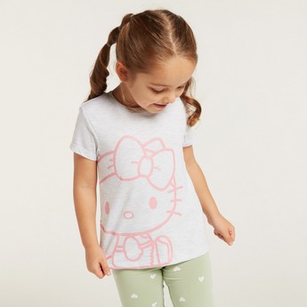 Sanrio Hello Kitty Print T-shirt with Short Sleeves - Set of 2