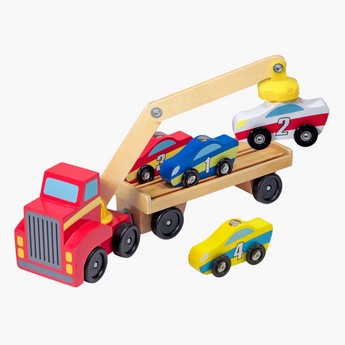 Melissa & Doug Magnetic Car Loader Set